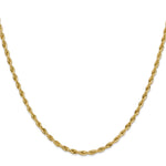 Gold (10K & 14K) Semi-Solid Rope Chain - 10k Yellow Gold / 16 in / 3 mm