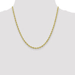 Gold (10K & 14K) Semi-Solid Rope Chain - 10k Yellow Gold / 20 in / 3 mm