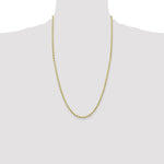 Gold (10K & 14K) Semi-Solid Rope Chain - 10k Yellow Gold / 26 in / 3 mm