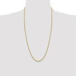 Gold (10K & 14K) Semi-Solid Rope Chain - 10k Yellow Gold / 28 in / 3 mm
