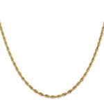 Gold (10K & 14K) Semi-Solid Rope Chain - 10k Yellow Gold / 16 in / 2.8 mm