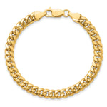 Gold (10K & 14K) Semi-Solid Miami Cuban Chain Bracelet - 10k Yellow Gold / 9 in / 6 mm