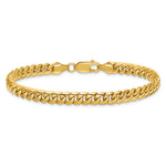 Gold (10K & 14K) Semi-Solid Miami Cuban Chain Bracelet - 10k Yellow Gold / 8 in / 6 mm