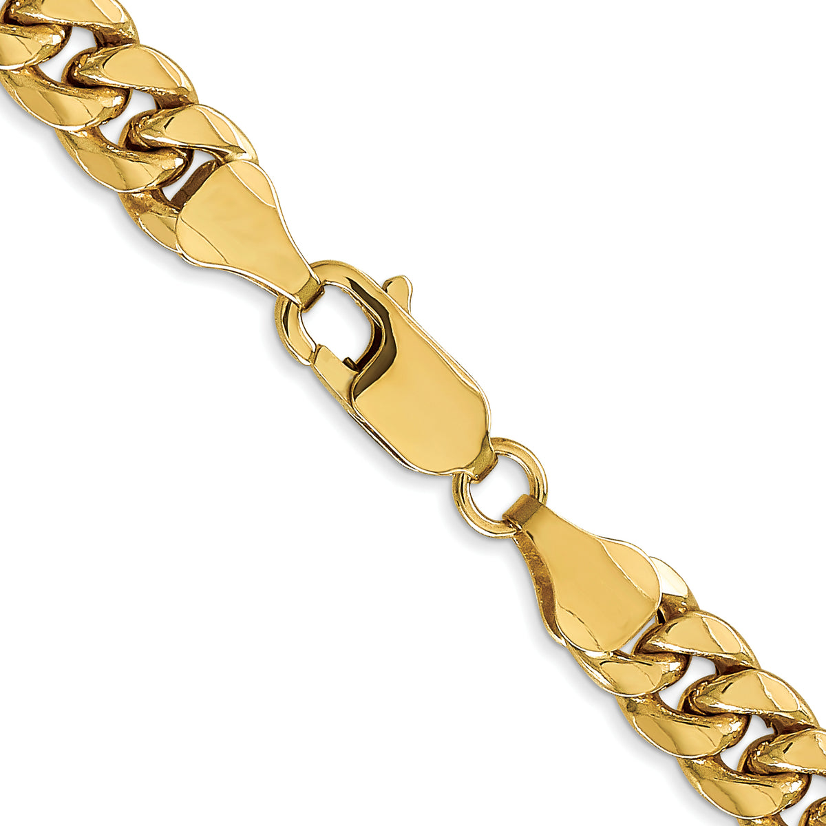 Gold (10K & 14K) Semi-Solid Miami Cuban Chain - 10k Yellow Gold / 18 in / 6.75 mm