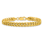 Gold (10K & 14K) Semi-Solid Miami Cuban Chain Bracelet - 10k Yellow Gold / 7 in / 6.75 mm
