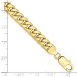 Gold (10K & 14K) Semi-Solid Miami Cuban Chain Bracelet - 10k Yellow Gold / 7 in / 7.3 mm