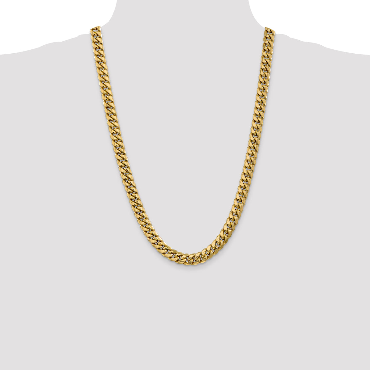 Gold (10K & 14K) Semi-Solid Miami Cuban Chain - 10k Yellow Gold / 26 in / 9.3 mm