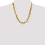 Gold (10K & 14K) Semi-Solid Miami Cuban Chain - 10k Yellow Gold / 22 in / 11 mm