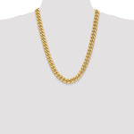 Gold (10K & 14K) Semi-Solid Miami Cuban Chain - 10k Yellow Gold / 24 in / 11 mm