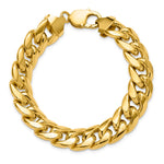 Gold (10K & 14K) Semi-Solid Miami Cuban Chain Bracelet - 10k Yellow Gold / 8 in / 13.2 mm
