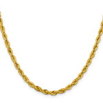 Gold (10K & 14K) Semi-Solid Rope Chain - 10k Yellow Gold / 16 in / 4.25 mm