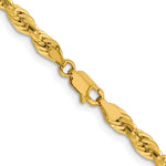 Gold (10K & 14K) Semi-Solid Rope Chain - 10k Yellow Gold / 16 in / 4.25 mm