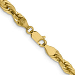 Gold (10K & 14K) Semi-Solid Rope Chain - 10k Yellow Gold / 18 in / 4.75 mm