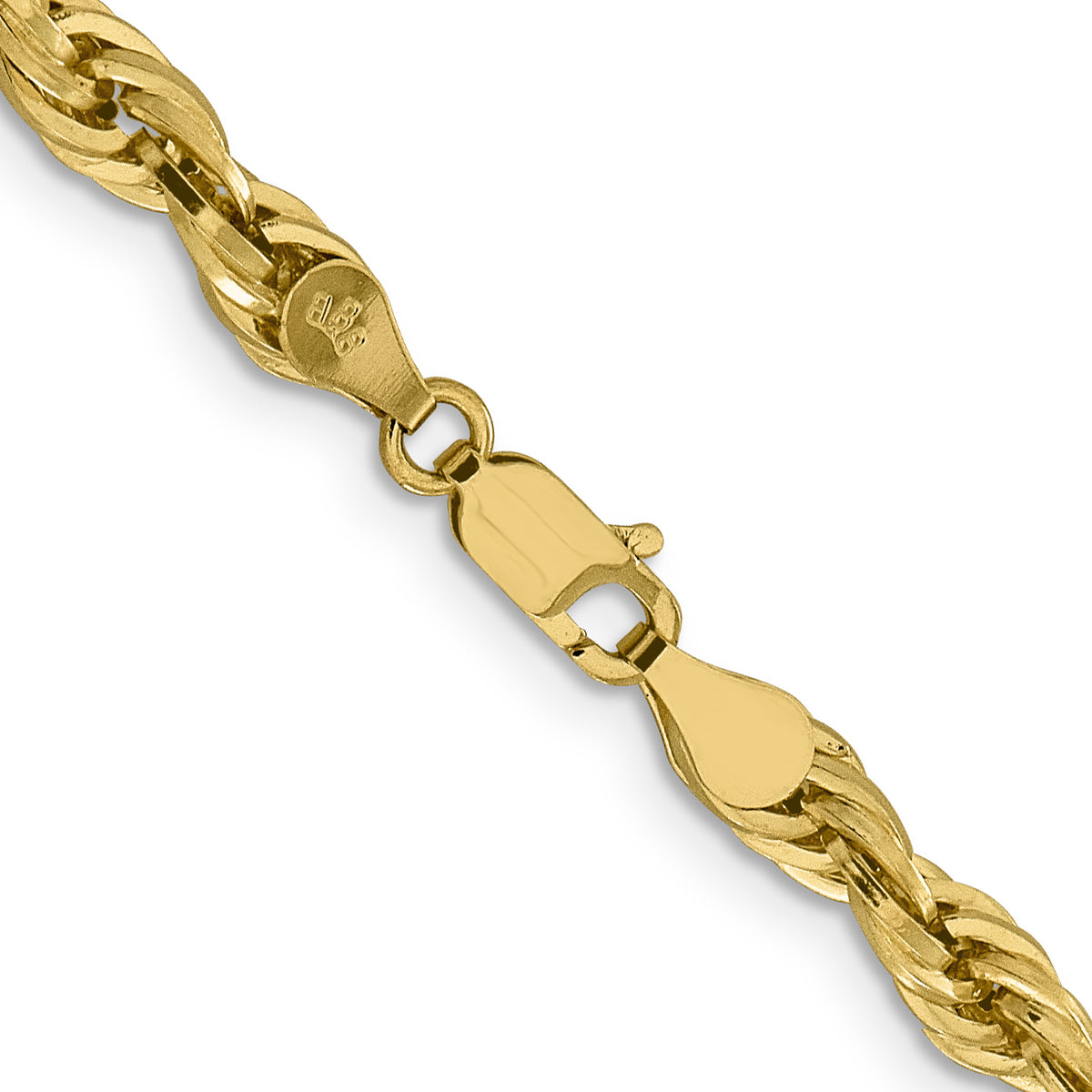 Gold (10K & 14K) Semi-Solid Rope Chain - 10k Yellow Gold / 18 in / 4.75 mm