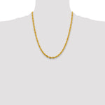 Gold (10K & 14K) Semi-Solid Rope Chain - 10k Yellow Gold / 22 in / 4.75 mm