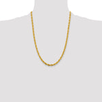 Gold (10K & 14K) Semi-Solid Rope Chain - 10k Yellow Gold / 24 in / 4.75 mm