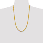 Gold (10K & 14K) Semi-Solid Rope Chain - 10k Yellow Gold / 26 in / 4.75 mm