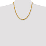 Gold (10K & 14K) Semi-Solid Rope Chain - 10k Yellow Gold / 20 in / 5.4 mm