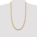 Gold (10K & 14K) Semi-Solid Rope Chain - 10k Yellow Gold / 28 in / 5.4 mm