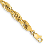 Gold (10K & 14K) Semi-Solid Rope Chain Anklet - 10k Yellow Gold / 9 in / 5.4 mm