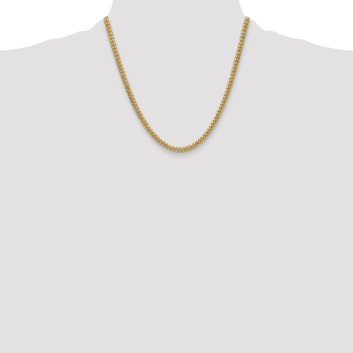 Gold (10K & 14K) Semi-Solid Miami Cuban Chain - 10k Yellow Gold / 20 in / 4.5 mm