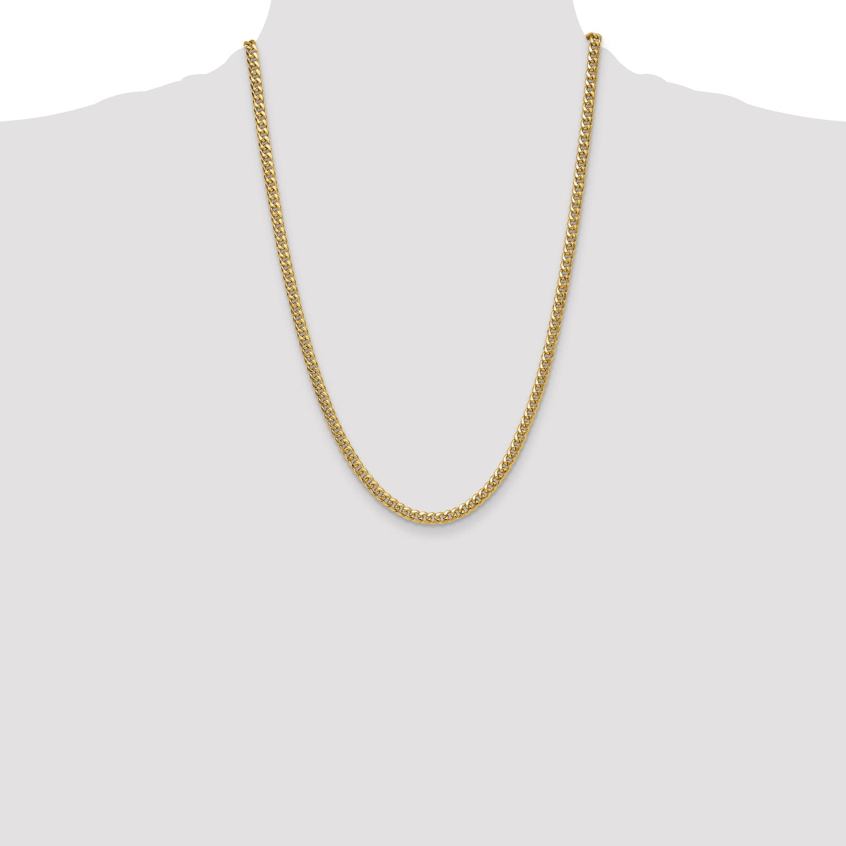 Gold (10K & 14K) Semi-Solid Miami Cuban Chain - 10k Yellow Gold / 24 in / 4.5 mm