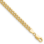 Gold (10K & 14K) Semi-Solid Miami Cuban Chain Bracelet - 10k Yellow Gold / 7 in / 4.5 mm