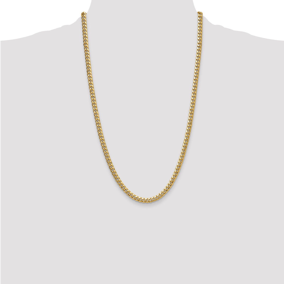 Gold (10K & 14K) Semi-Solid Miami Cuban Chain - 10k Yellow Gold / 26 in / 5.25 mm