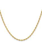 Gold (10K & 14K) Semi-Solid Rope Chain - 10k Yellow Gold / 16 in / 2.5 mm, Lobster