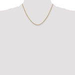Gold (10K & 14K) Semi-Solid Rope Chain - 10k Yellow Gold / 18 in / 2.5 mm, Lobster