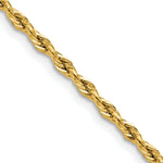 Gold (10K & 14K) Semi-Solid Rope Chain - 10k Yellow Gold / 16 in / 2.5 mm, Lobster