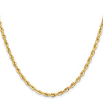 Gold (10K & 14K) Semi-Solid Rope Chain - 10k Yellow Gold / 16 in / 3.5 mm