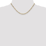 Gold (10K & 14K) Semi-Solid Figaro Chain - 10k Yellow Gold / 16 in / 3.5 mm