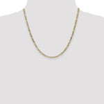 Gold (10K & 14K) Semi-Solid Figaro Chain - 10k Yellow Gold / 20 in / 3.5 mm