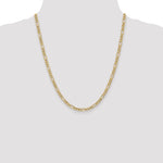 Gold (10K & 14K) Semi-Solid Figaro Chain - 10k Yellow Gold / 22 in / 4.4 mm