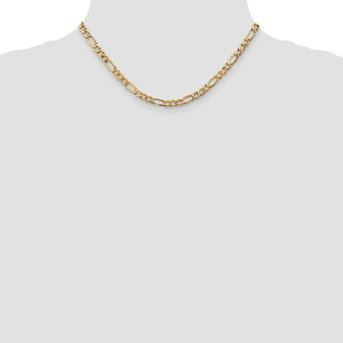 Gold (10K & 14K) Semi-Solid Figaro Chain - 10k Yellow Gold / 16 in / 5.35 mm