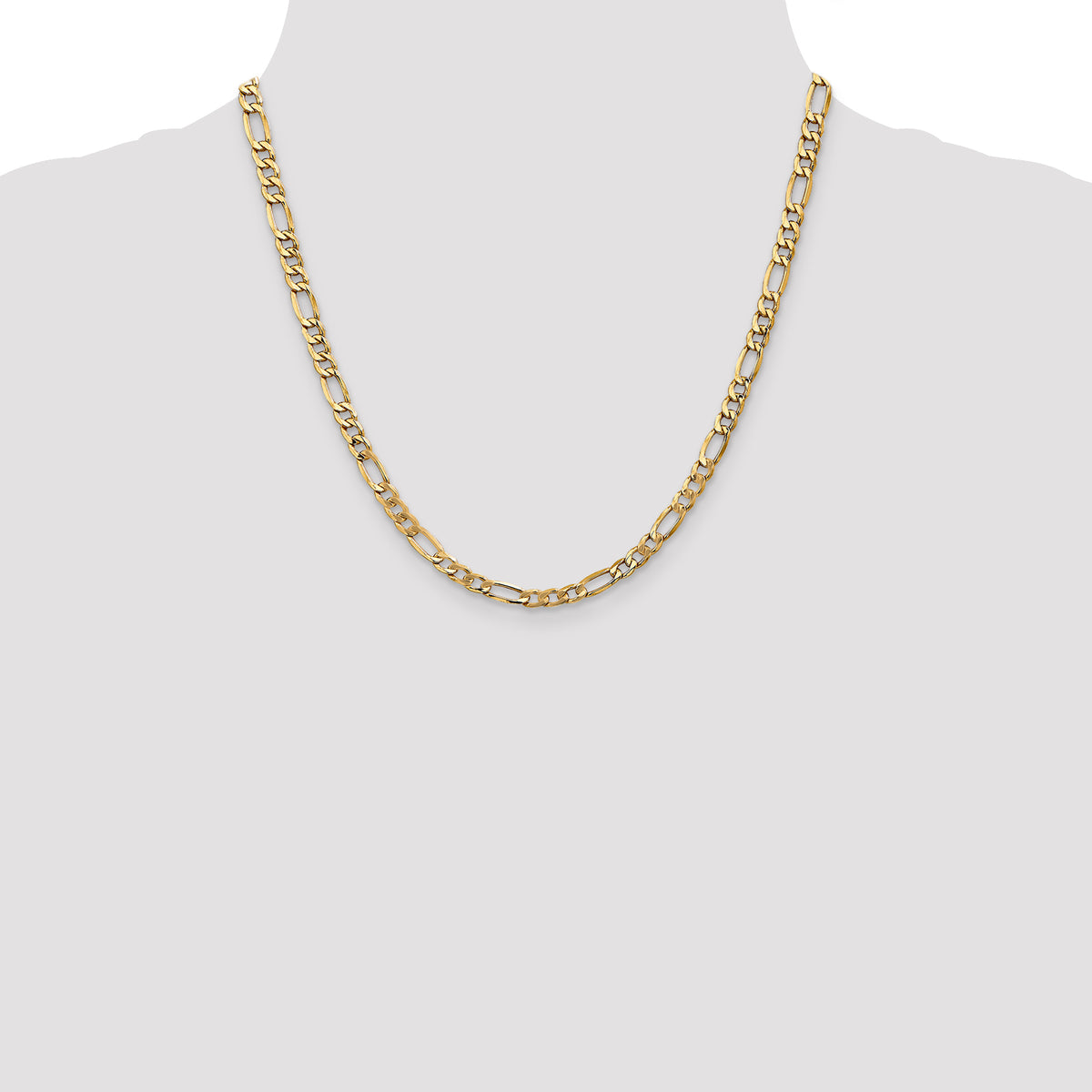 Gold (10K & 14K) Semi-Solid Figaro Chain - 10k Yellow Gold / 20 in / 5.35 mm