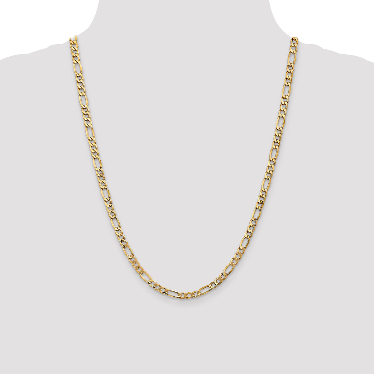 Gold (10K & 14K) Semi-Solid Figaro Chain - 10k Yellow Gold / 24 in / 5.35 mm