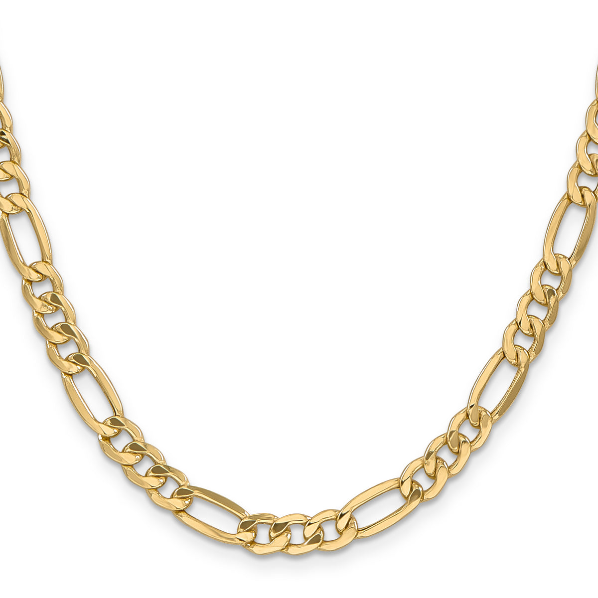 Gold (10K & 14K) Semi-Solid Figaro Chain - 10k Yellow Gold / 18 in / 6.25 mm