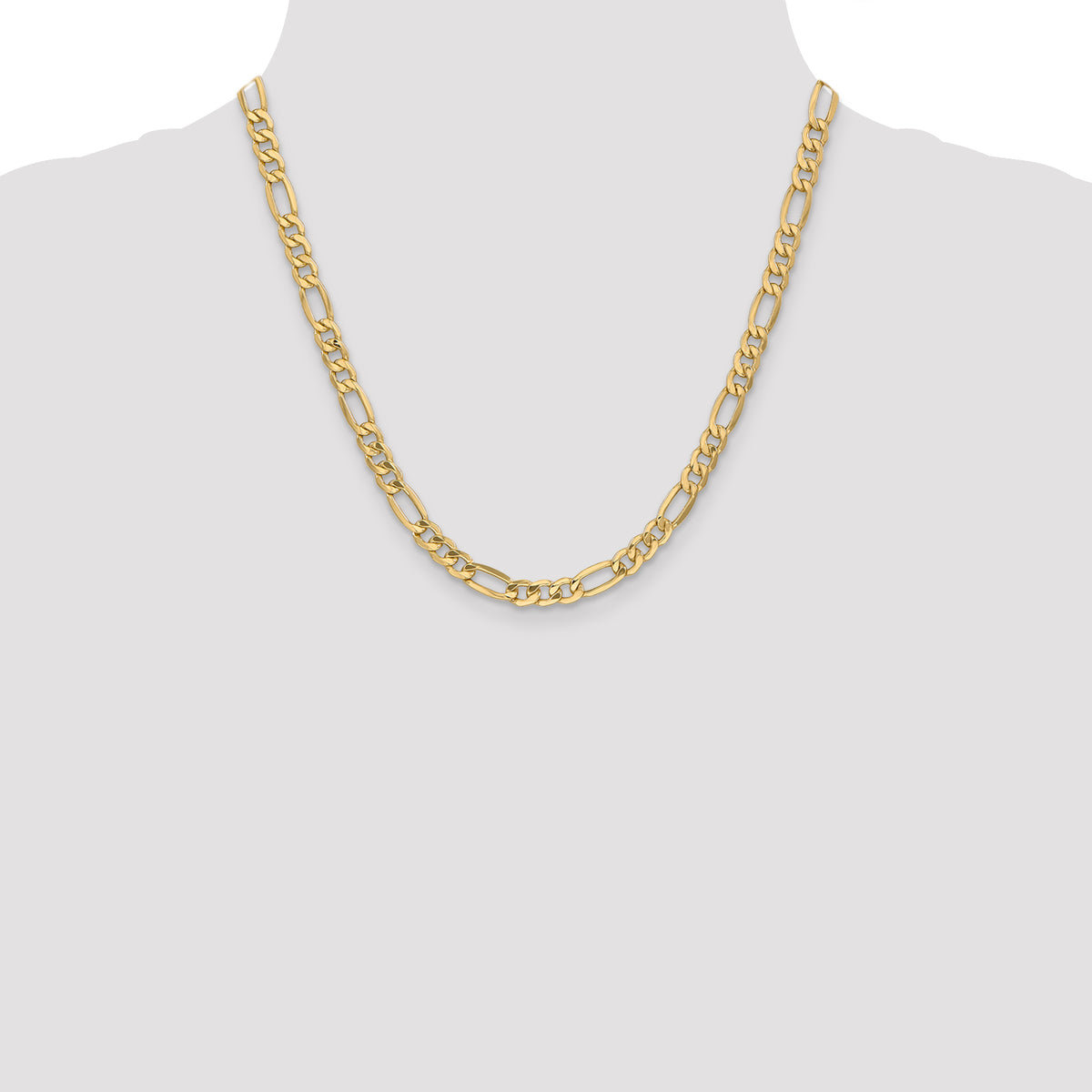 Gold (10K & 14K) Semi-Solid Figaro Chain - 10k Yellow Gold / 20 in / 6.25 mm