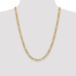 Gold (10K & 14K) Semi-Solid Figaro Chain - 10k Yellow Gold / 24 in / 6.25 mm