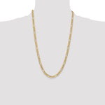 Gold (10K & 14K) Semi-Solid Figaro Chain - 10k Yellow Gold / 26 in / 6.25 mm