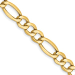 Gold (10K & 14K) Semi-Solid Figaro Chain - 10k Yellow Gold / 20 in / 7.3 mm