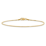 Gold (10K & 14K) Box Chain Anklet - 10k Yellow Gold / 9 in / 0.95 mm