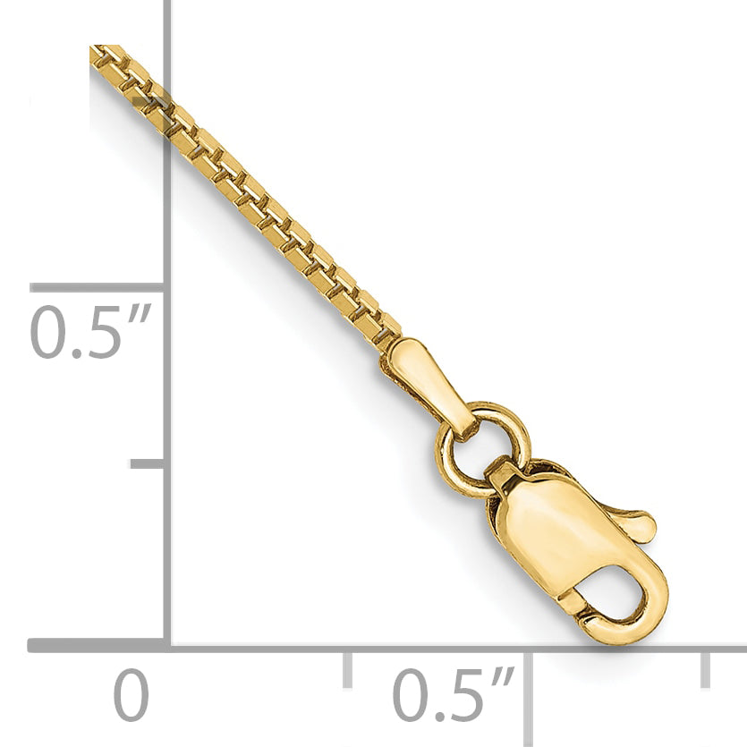 Gold (10K & 14K) Box Chain Bracelet - 10k Yellow Gold / 7 in / 1 mm