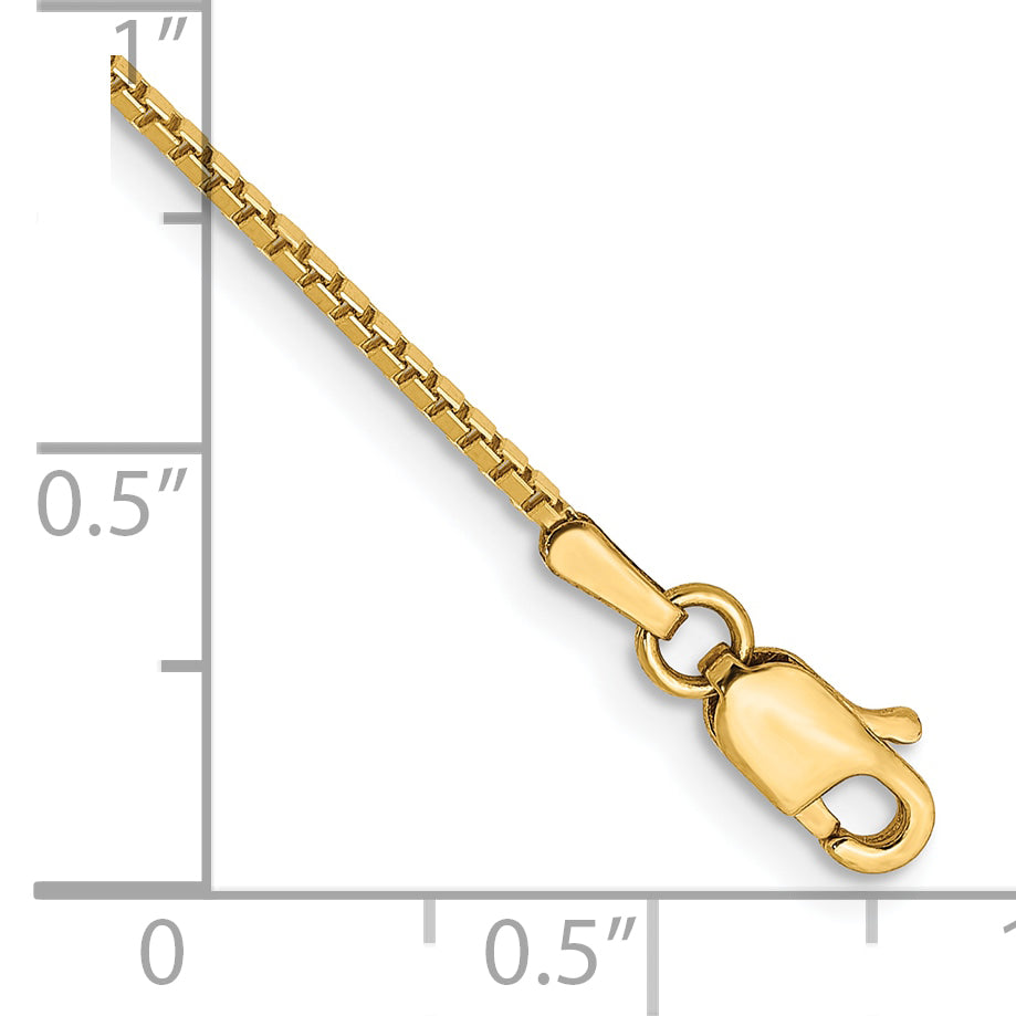 Gold (10K & 14K) Box Chain Bracelet - 10k Yellow Gold / 7 in / 1.05 mm