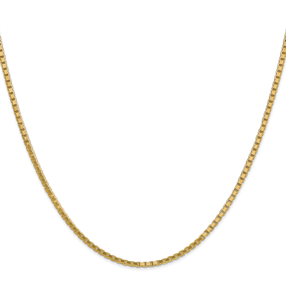 Gold (10K & 14K) Box Chain - 10k Yellow Gold / 18 in / 1.9 mm