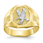 Men's Eagle Ring - 10k Gold with White Rhodium