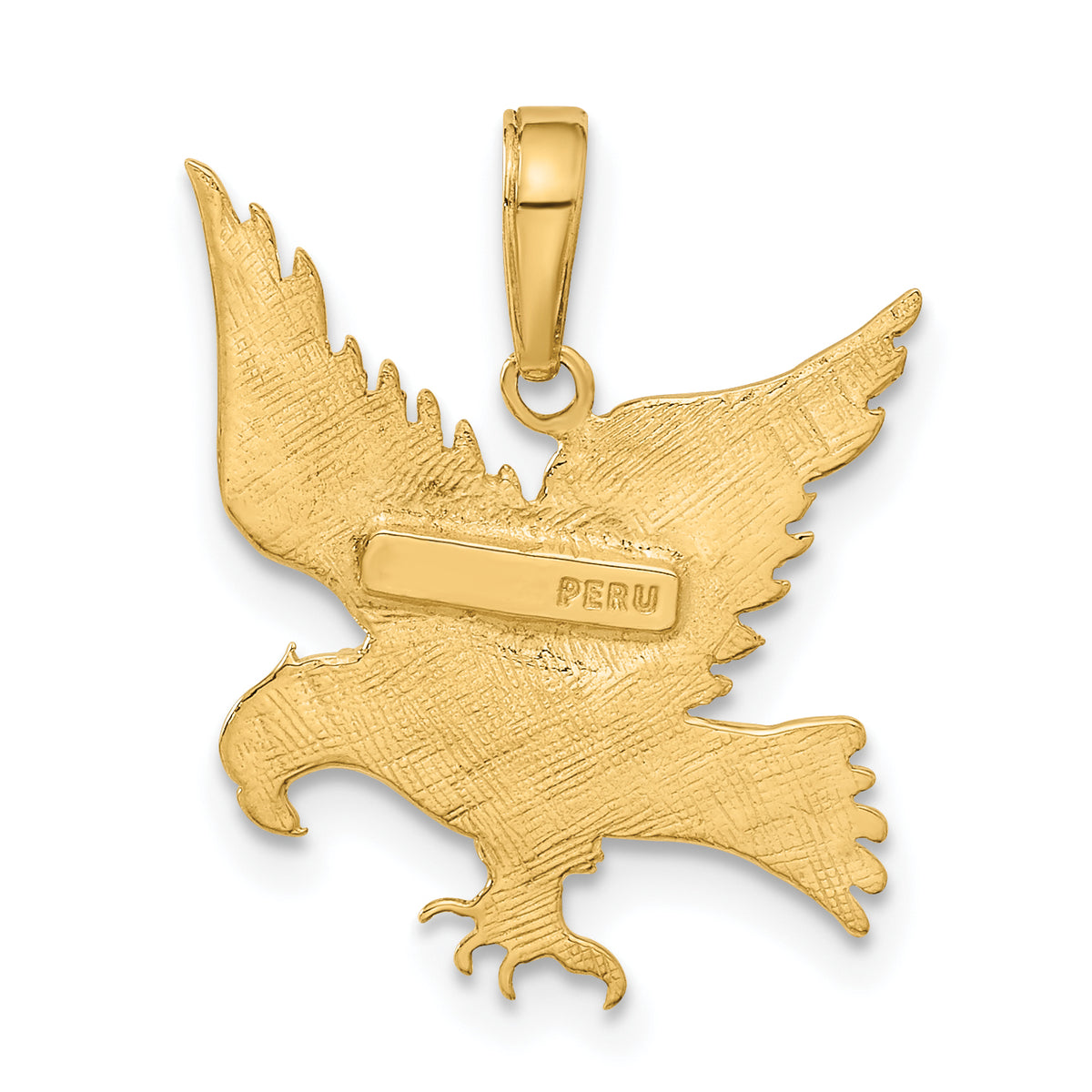 Gold Polished Eagle Pendant - 10k Yellow Gold