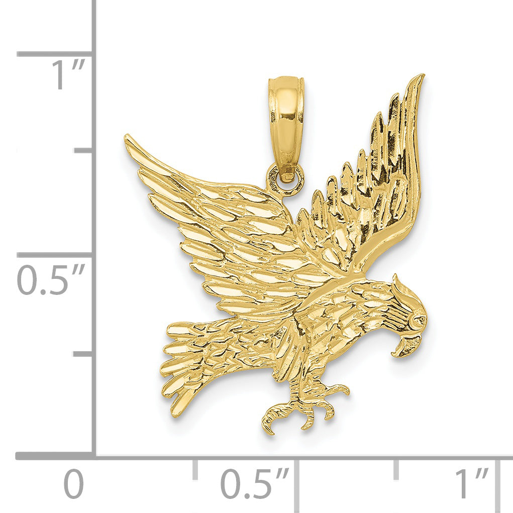 Gold Polished Eagle Pendant - 10k Yellow Gold
